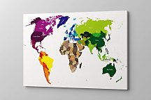 Obraz Farebná mapa sveta 1701